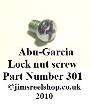 ABU Ambassadeur Handle lock nut screw Part Number 301